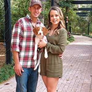 Hunter green romper